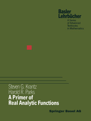 cover image of A Primer of Real Analytic Functions